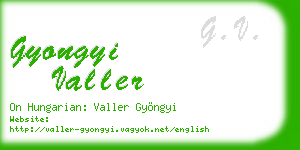 gyongyi valler business card